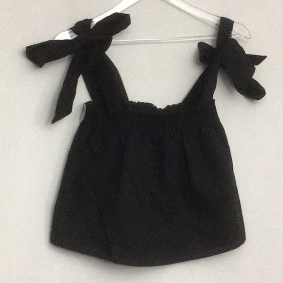 NWT Something Navy Tie Shoulder Top in Black Size Small - Picture 5 of 12